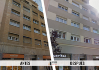fachada rehabiltada antes y despues