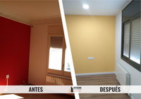 antes y despu&eacute;s de rehabilitaci&oacute;n de habitaci&oacute;n