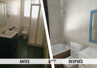 antes y después de rehabilitación de baño