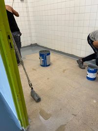 suelo cocina industrial, antes durante y despu&eacute;s de nuestra actuaci&oacute;n